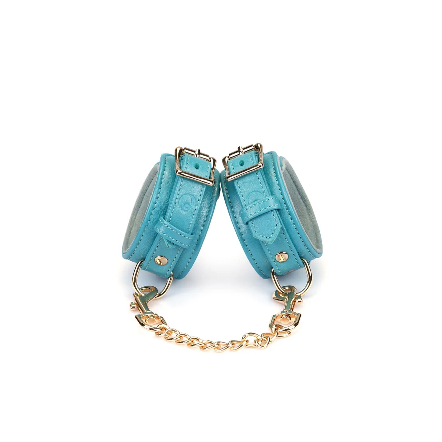Наручники Liebe Seele Blue Lamb leather Wrist Cuffs with Velvet Lining