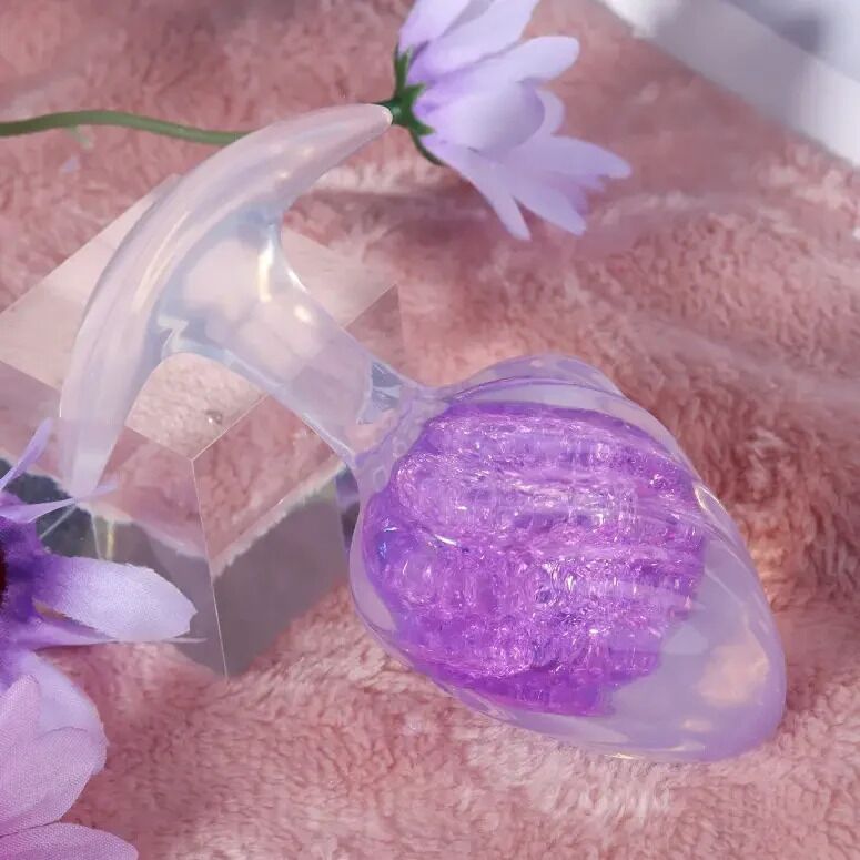 Анальна пробка Liebe Seele Icecream-shaped Crystal Anal Plug - Purple Medium