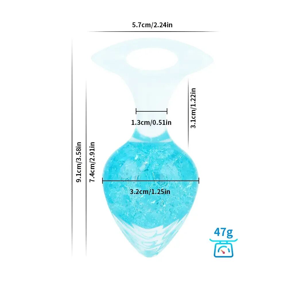 Анальная пробка Liebe Seele Heart-shaped Crystal Anal Plug - Blue Small