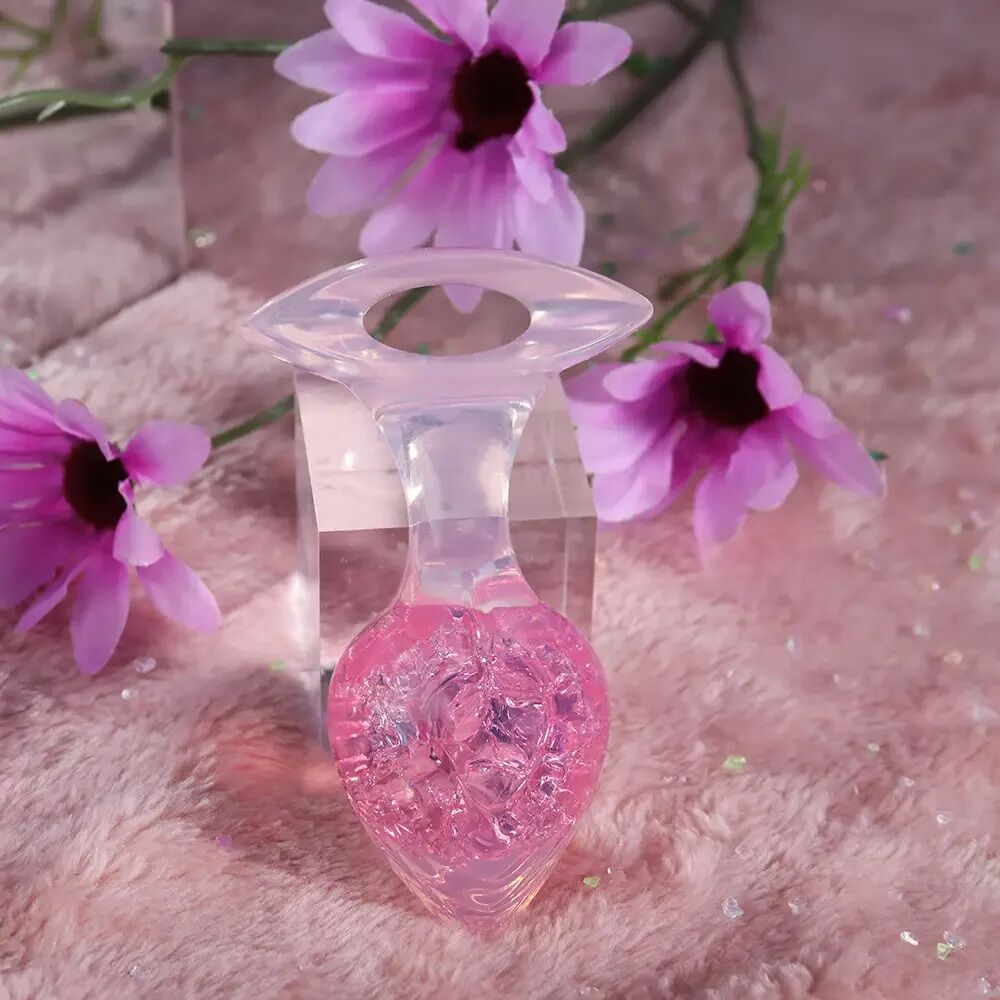 Анальная пробка Liebe Seele Heart-shaped Crystal Anal Plug - Pink Small