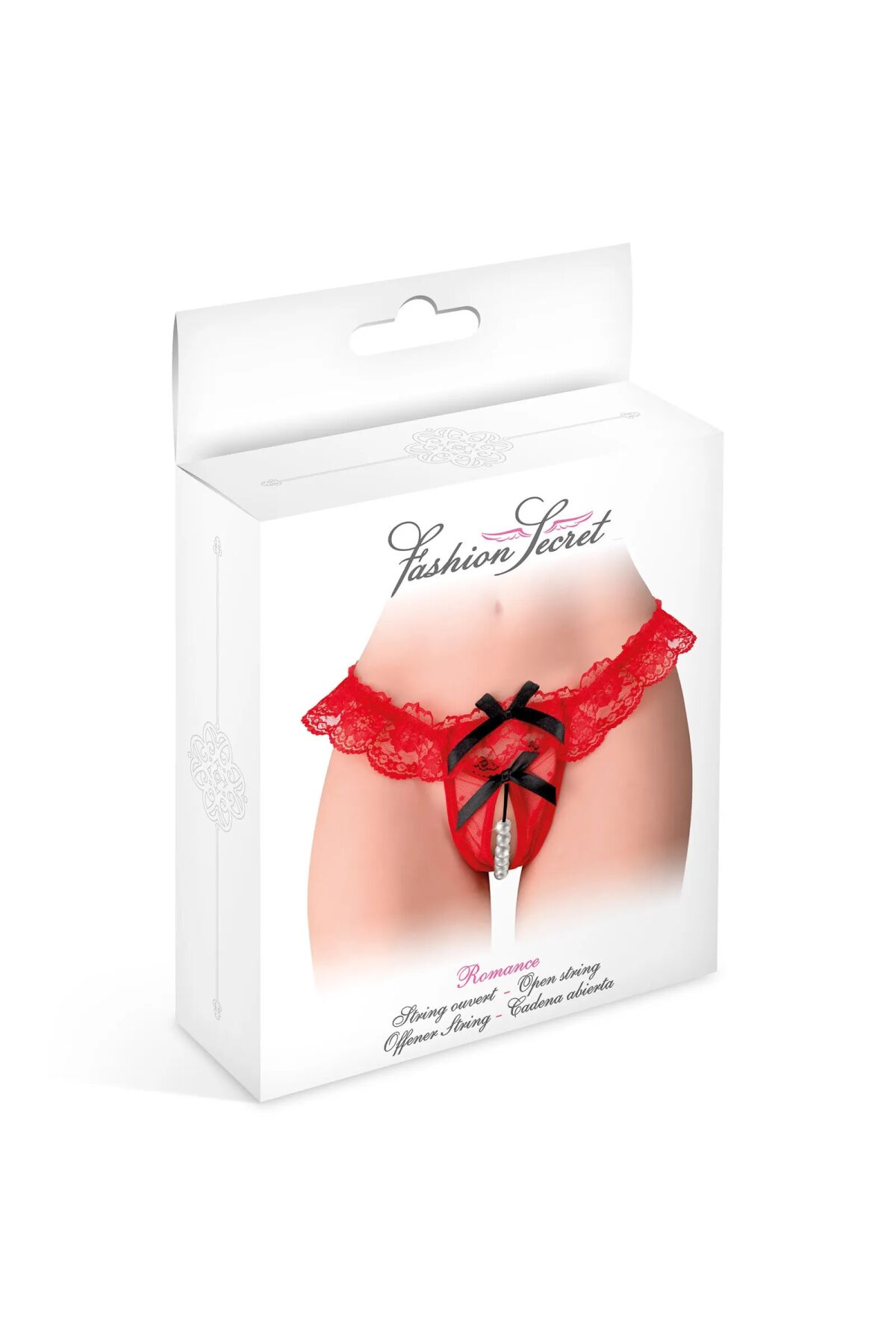 Трусики з перлинами Fashion Secret Romance Red