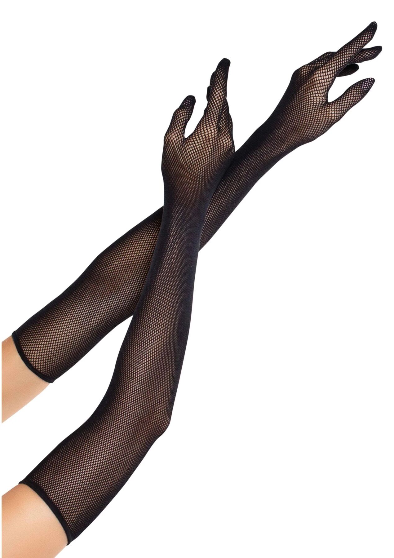 Мітенки Leg Avenue Opera Length Fishnet Gloves Black One Size