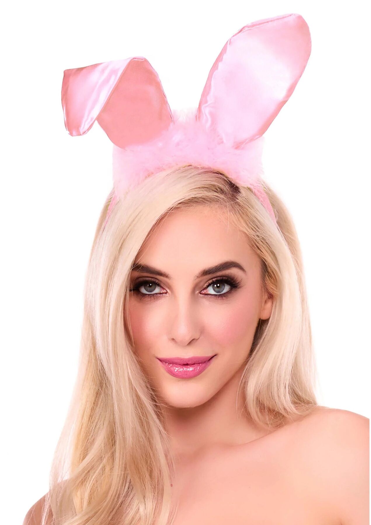 Вушка зайки Leg Avenue Bendable Marabou Trimmed Satin Bunny Ears Pink