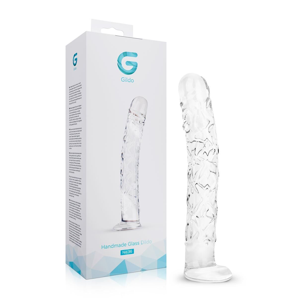 Стеклянный фаллоимитатор Gildo Textured Glass Dildo No. 36