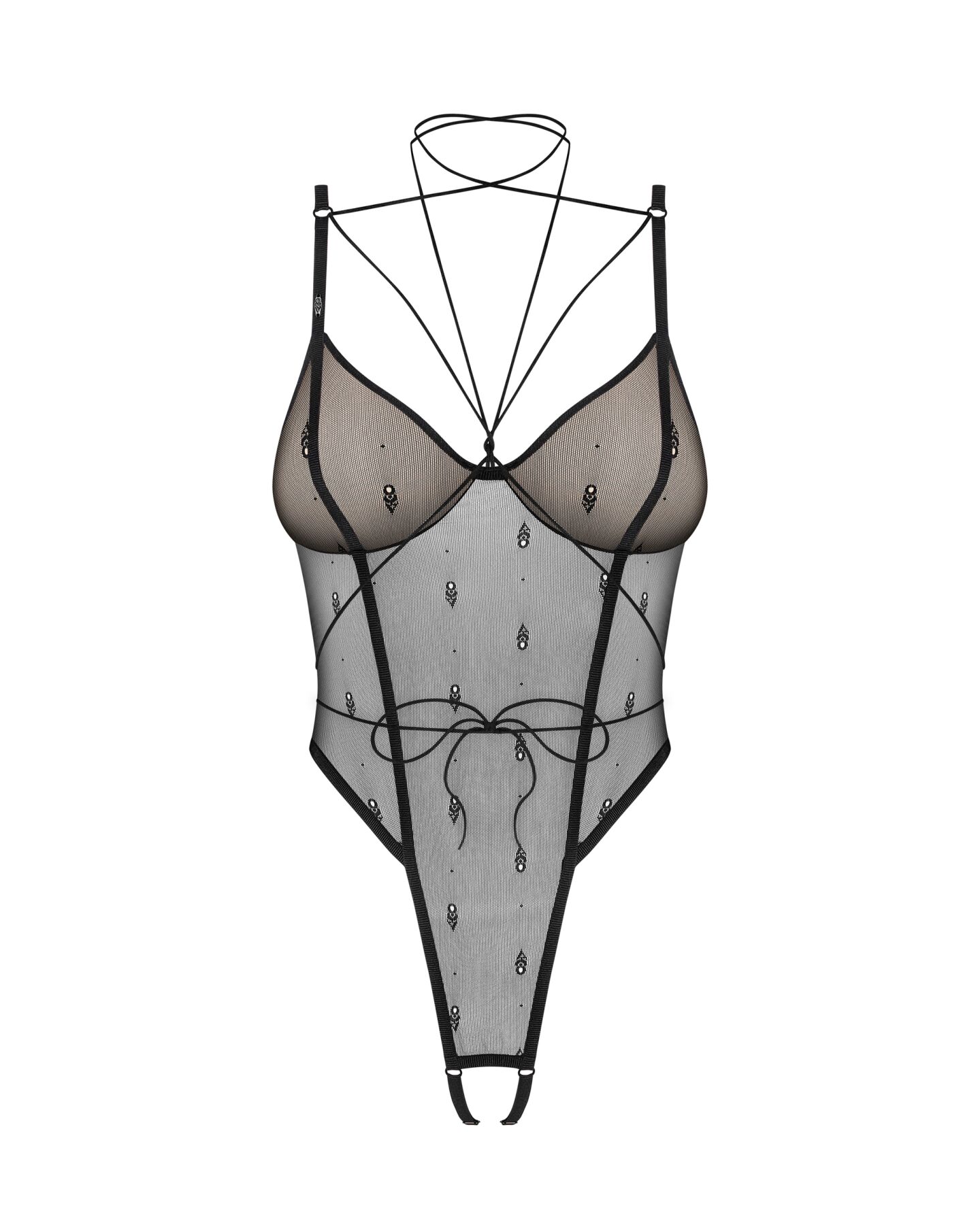 Боді Obsessive Anniverse Special crotchless teddy S/M