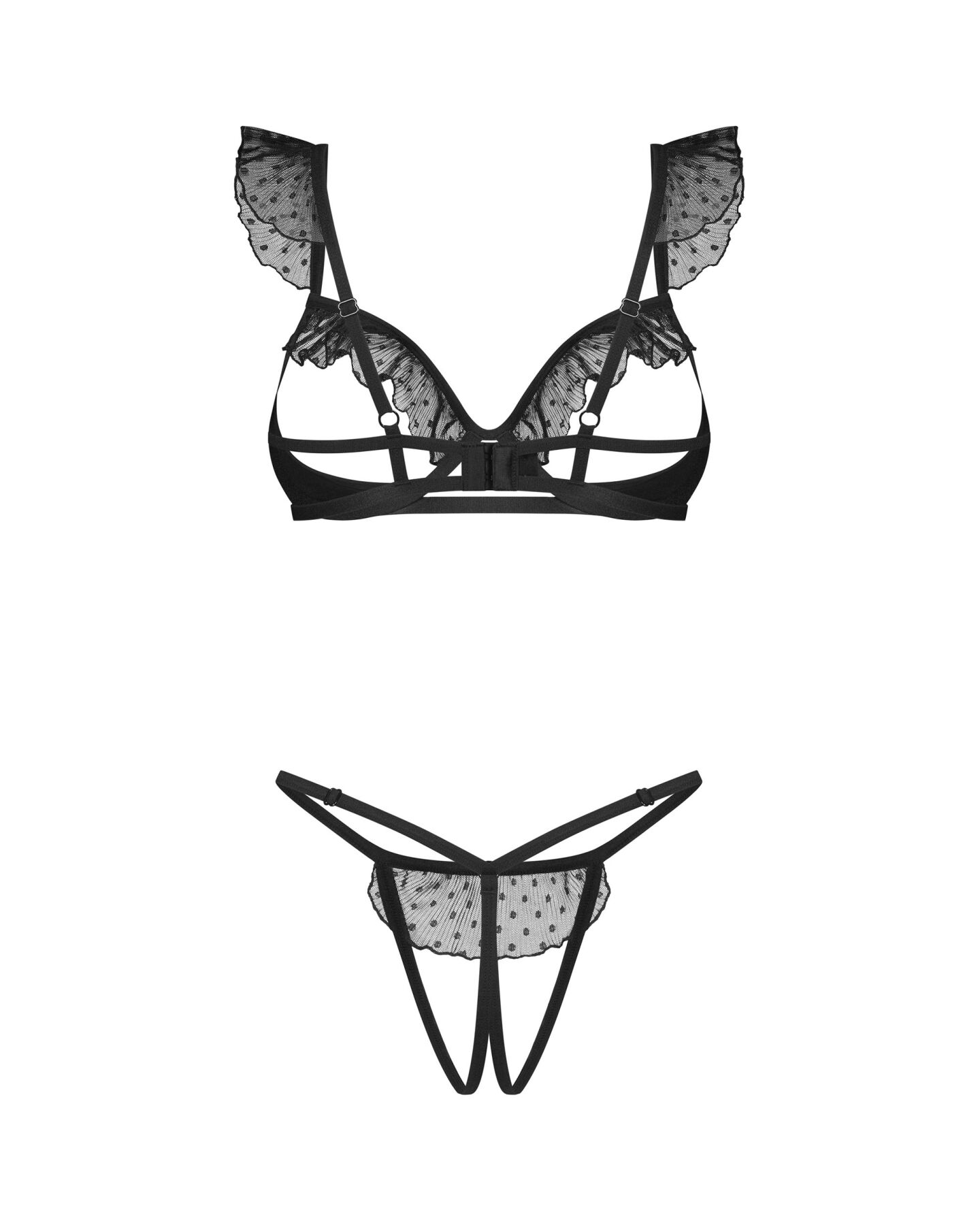 Комплект Obsessive Carrola 2-pcs crotchless set L/XL