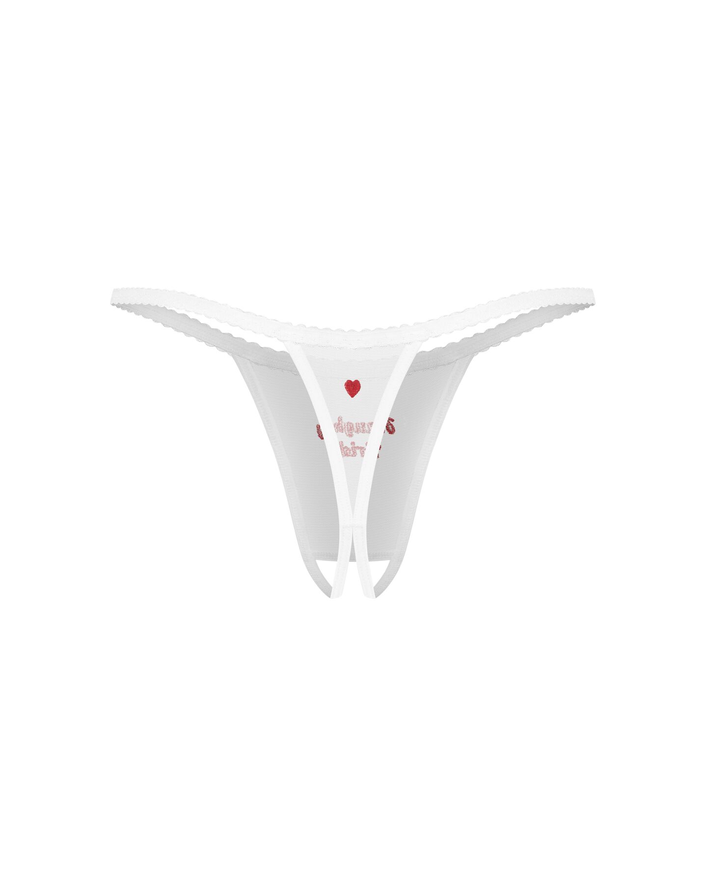 Трусики Obsessive Weddya Bride crotchless thong S/M