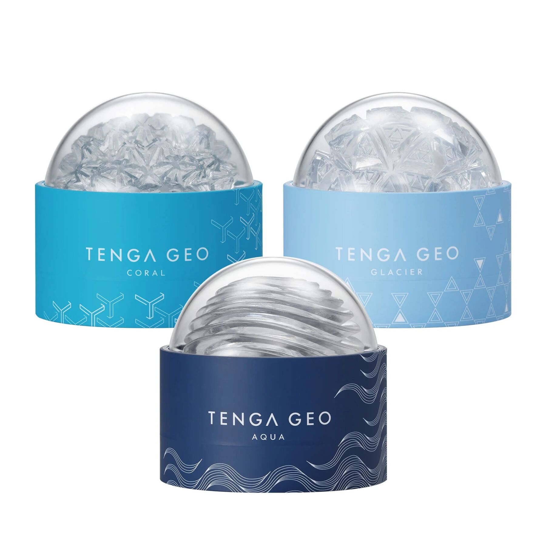 Мастурбатор Tenga Geo Aqua Clear, новый материал, нежные волны