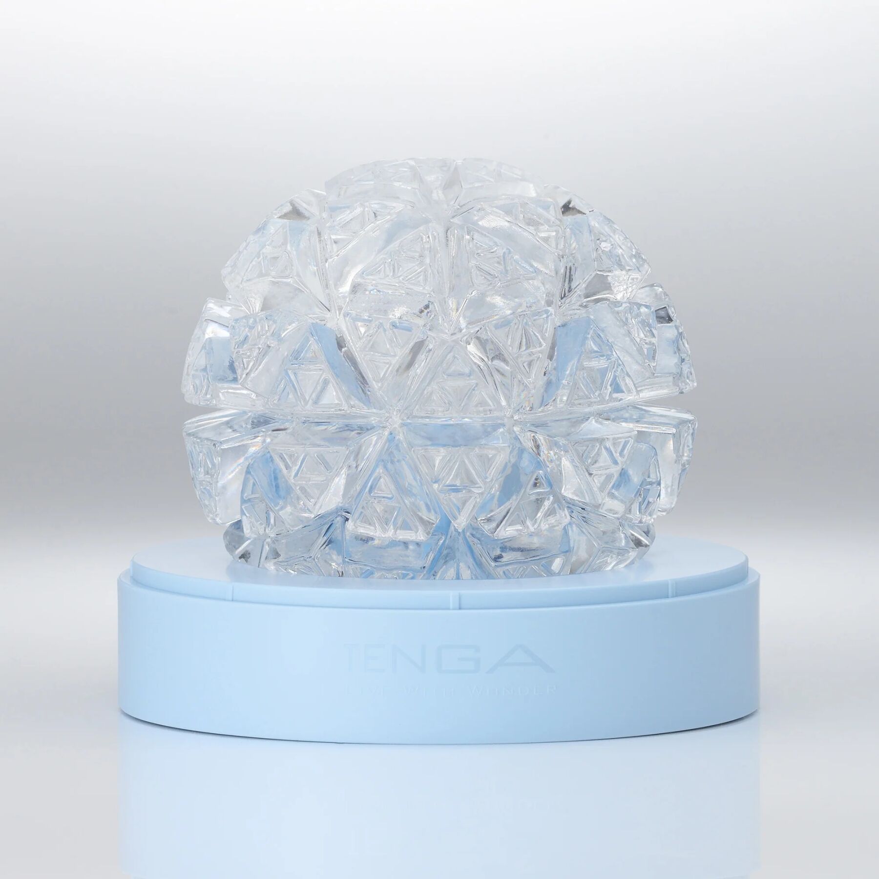 Мастурбатор Tenga Geo Glacier Clear, новий матеріал, інтенсивні блоки