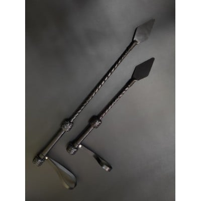 Стек із трояндою БДСМ Candy Hero шкіра, короткий, чорний
