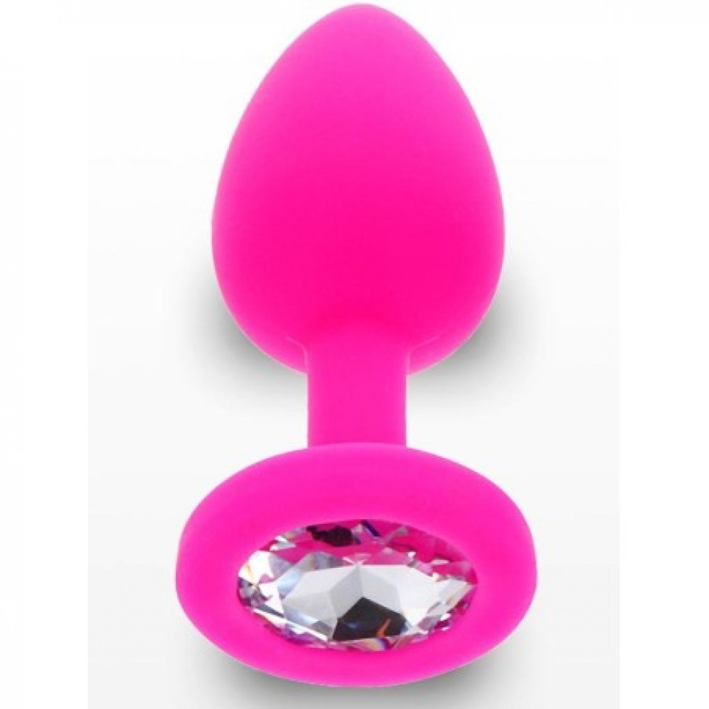 Анальная пробка розовая маленькая Diamond Booty Jewel Toy Joy