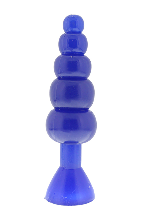Анальна пробка із кульками синя BENDABLE BUTT RATTLER BLUE