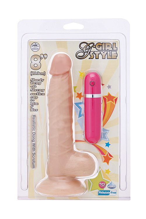 Вібромасажер G-Girl Style 8inch Vibrating Dong