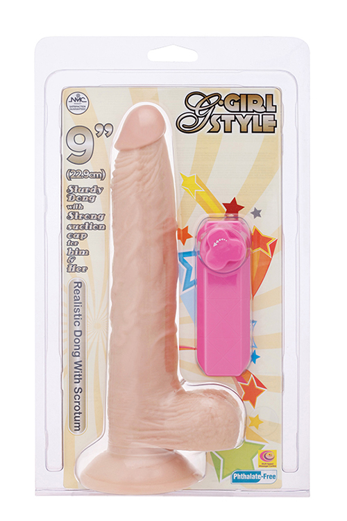Вібромасажер G-GIRL STYLE 9INCH VIBRATING DONG