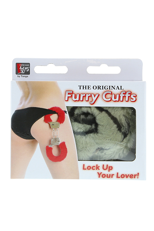 Наручники METAL HANDCUFF WITH PLUSH, ZEBRA