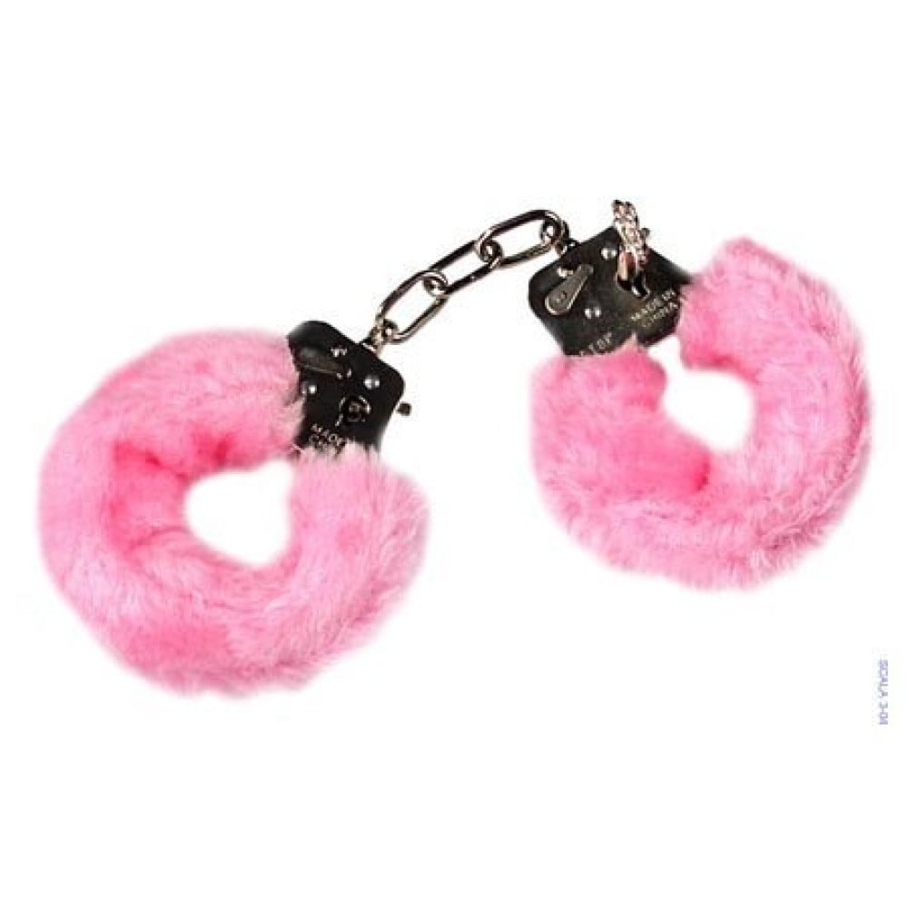 Наручники з хутром Dream toys Metal Handcuff, рожевий