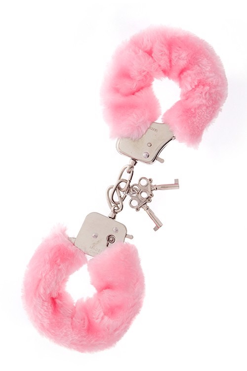 Наручники з хутром Dream toys Metal Handcuff, рожевий