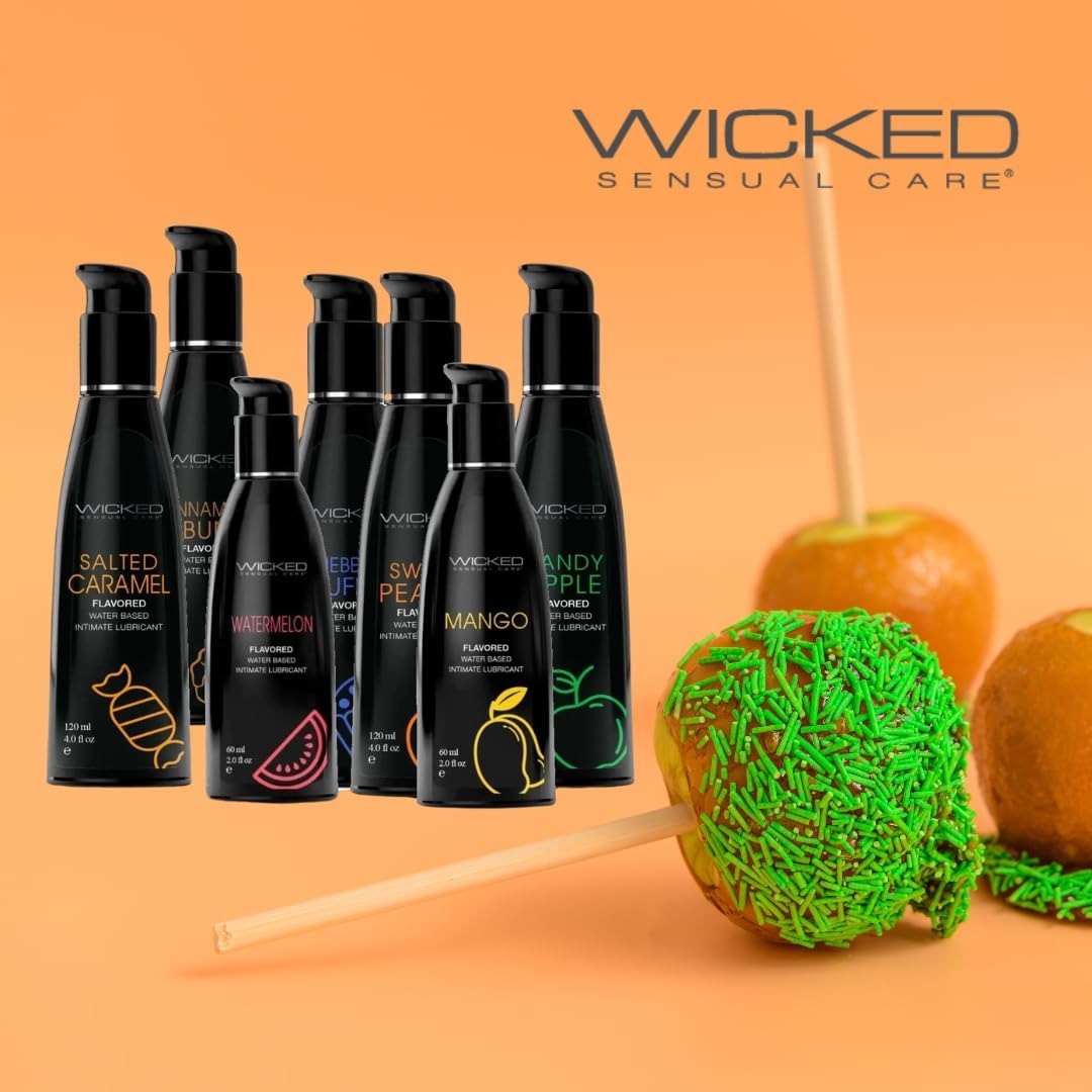 Съедобный лубрикант со вкусом яблока Wicked Candy Apple на водной основе, 120 мл