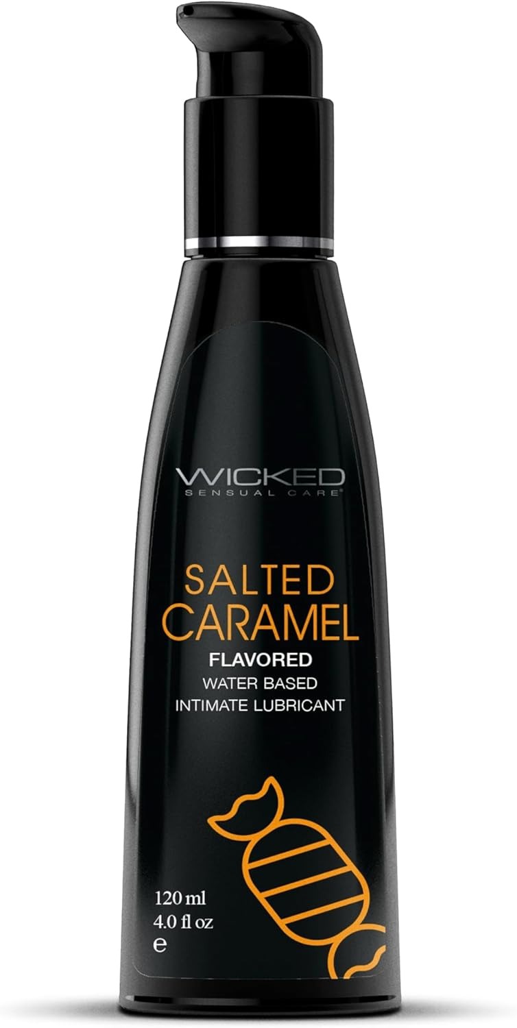 Съедобный лубрикант со вкусом соленой карамели Wicked Aqua Salted Caramel на водной основе, 120 мл