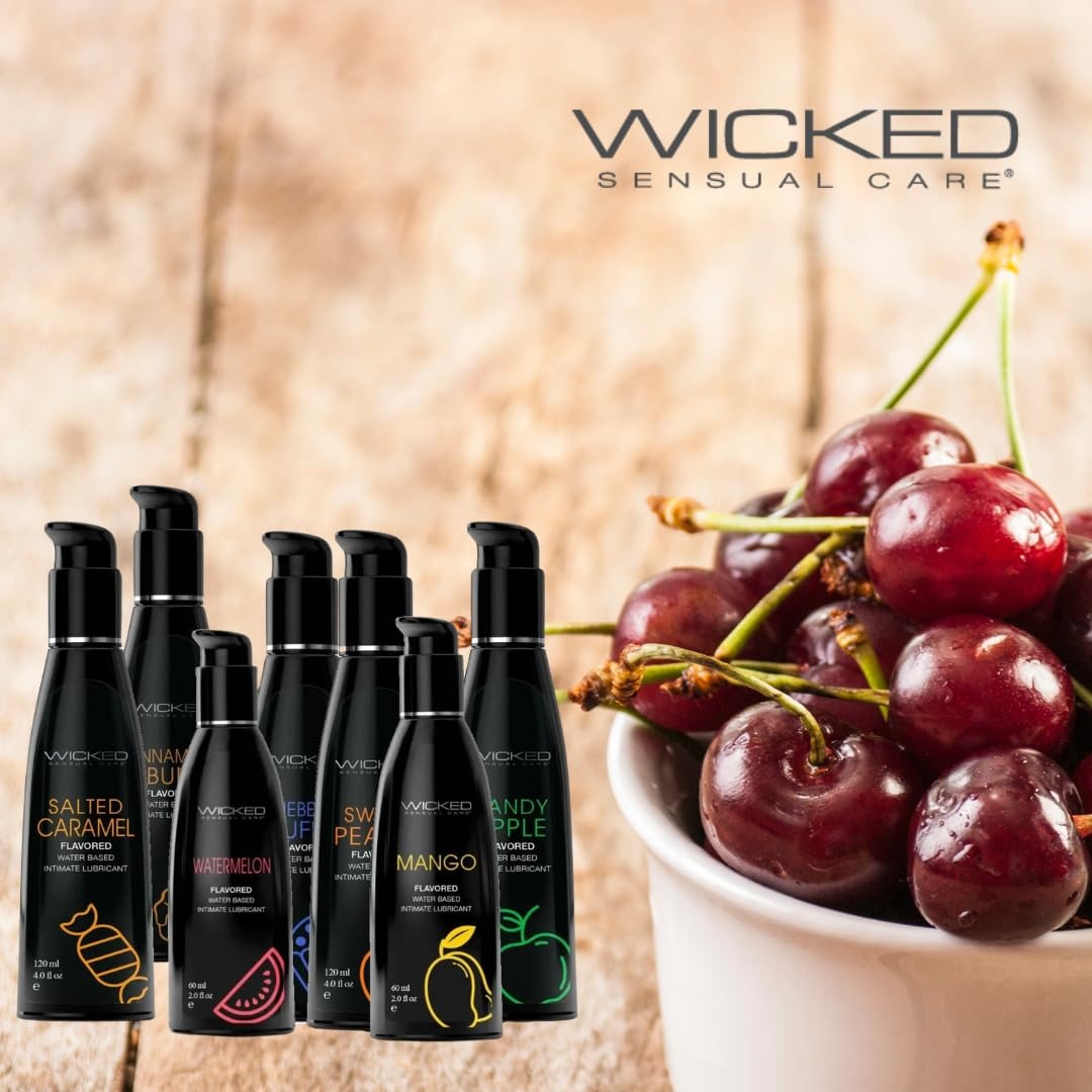 Съедобный лубрикант со вкусом соленой карамели Wicked Aqua Salted Caramel на водной основе, 120 мл