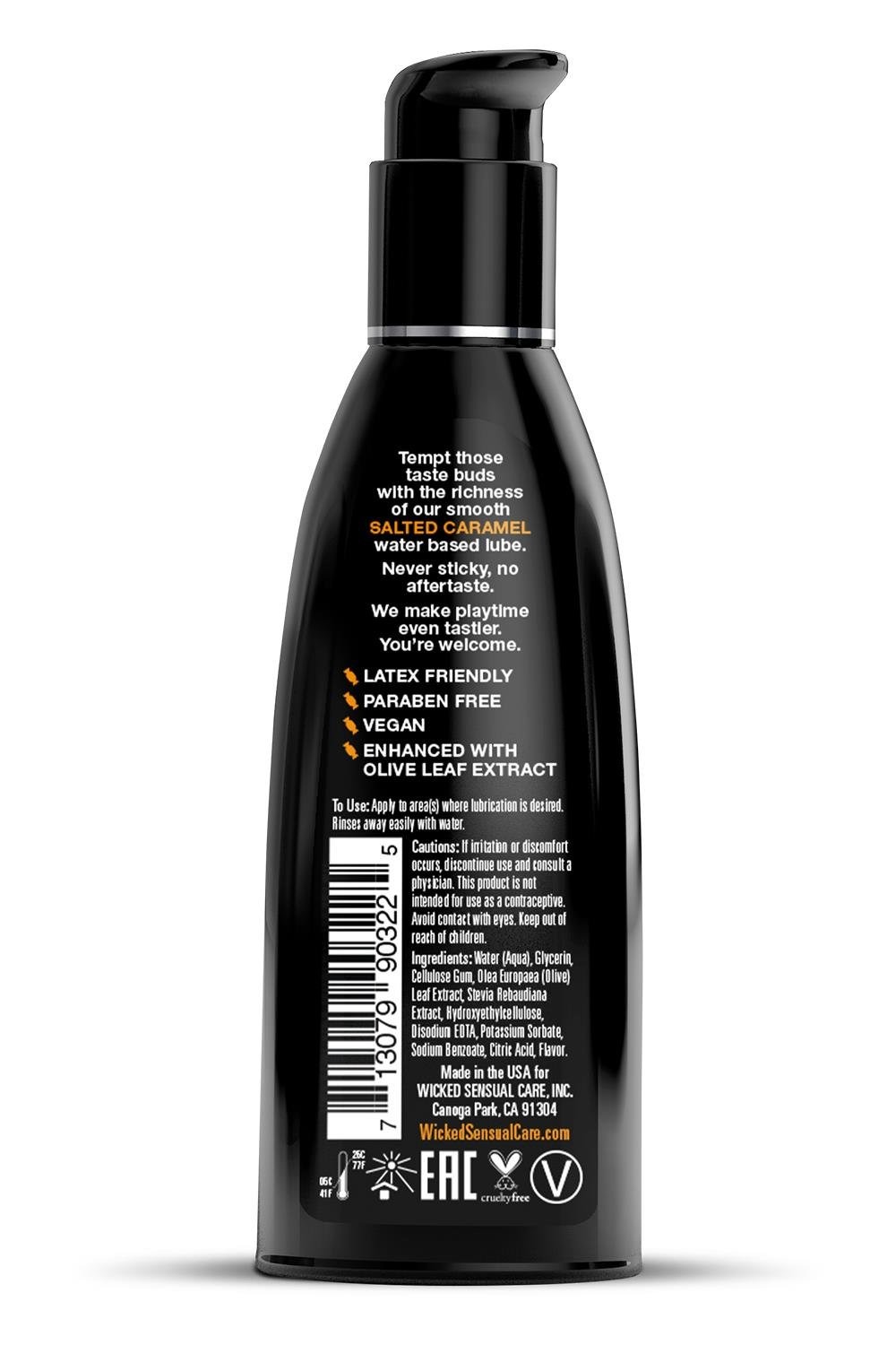 Їстівний лубрикант Wicked Aqua Salted Caramel зі смаком солоної карамелі, 60 мл