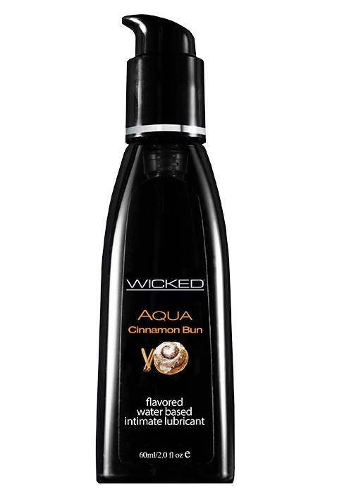 Їстівний лубрикант зі смаком булочки з корицею Wicked Aqua Cinnamon Bun на водній основі, 60 мл
