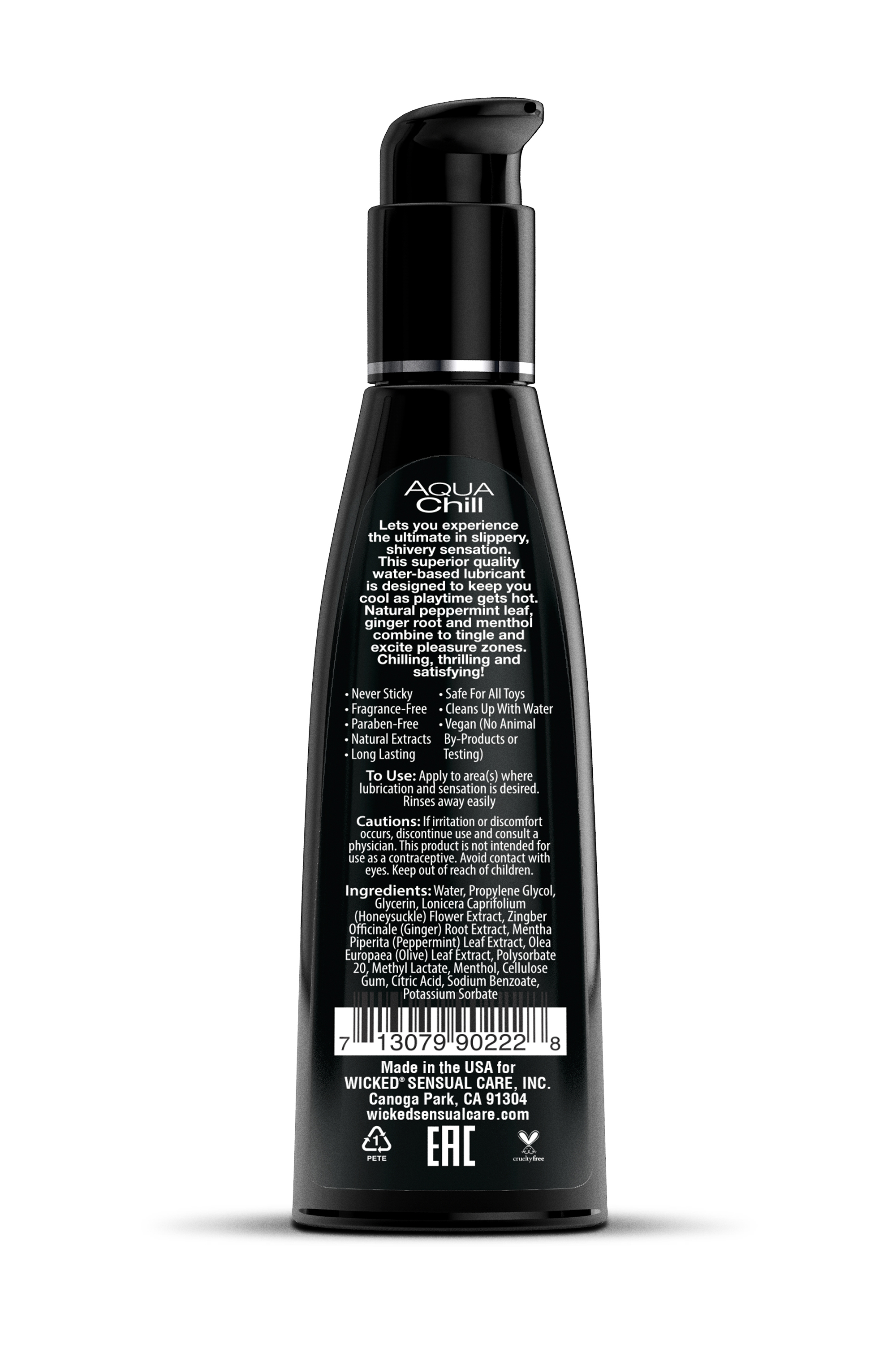 Охлаждающий лубрикант WICKED AQUA CHILL на водной основе, 120 мл