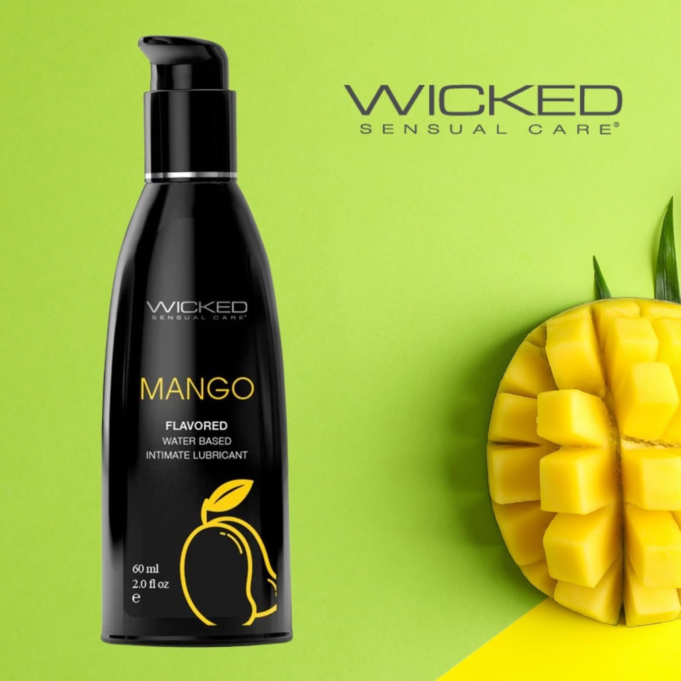 Съедобный лубрикант со вкусом Манго WICKED MANGO на водной основе, 60 мл