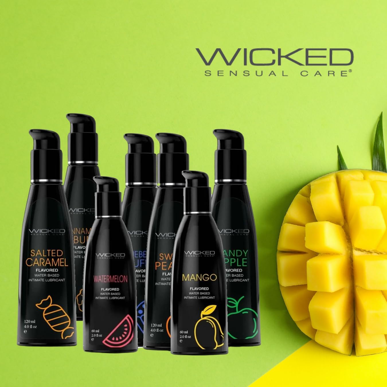 Съедобный лубрикант WICKED MANGO со вкусом Манго, 120 мл