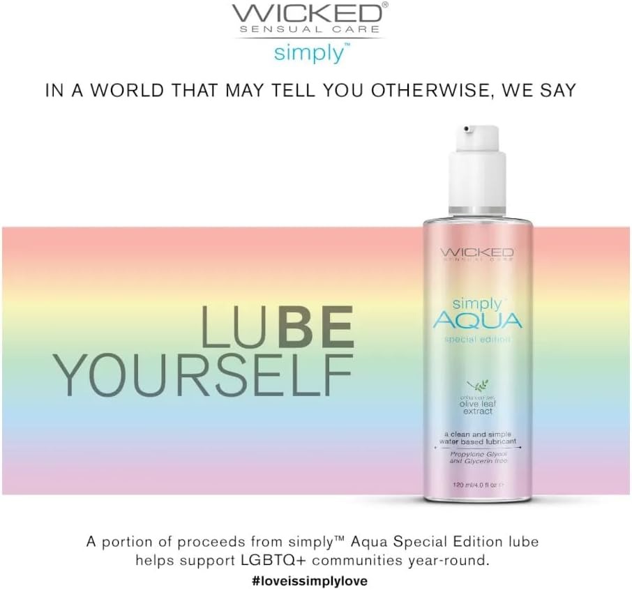 Лубрикант гіпоалергенний Wicked Simply Aqua Special Edition з екстрактом оливи, 120 мл