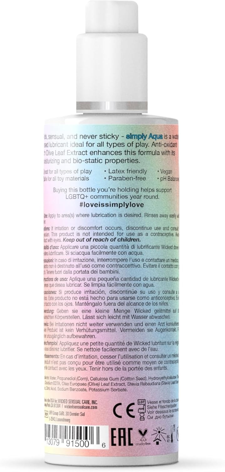 Лубрикант гіпоалергенний Wicked Simply Aqua Special Edition з екстрактом оливи, 120 мл