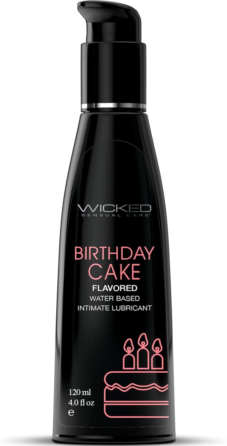 Лубрикант зі смаком святкового торта з кремом Wicked Birthday Cake на водній основі, 120 мл