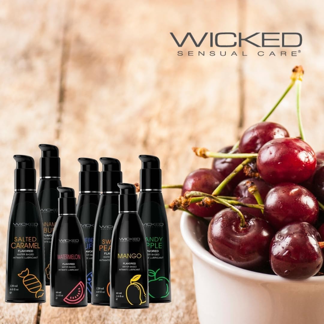 Лубрикант оральний на водній основі WICKED CHERRY з ароматом та смаком вишні, 60 мл