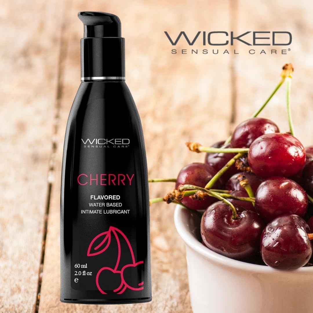 Лубрикант оральний на водній основі WICKED CHERRY з ароматом та смаком вишні, 60 мл