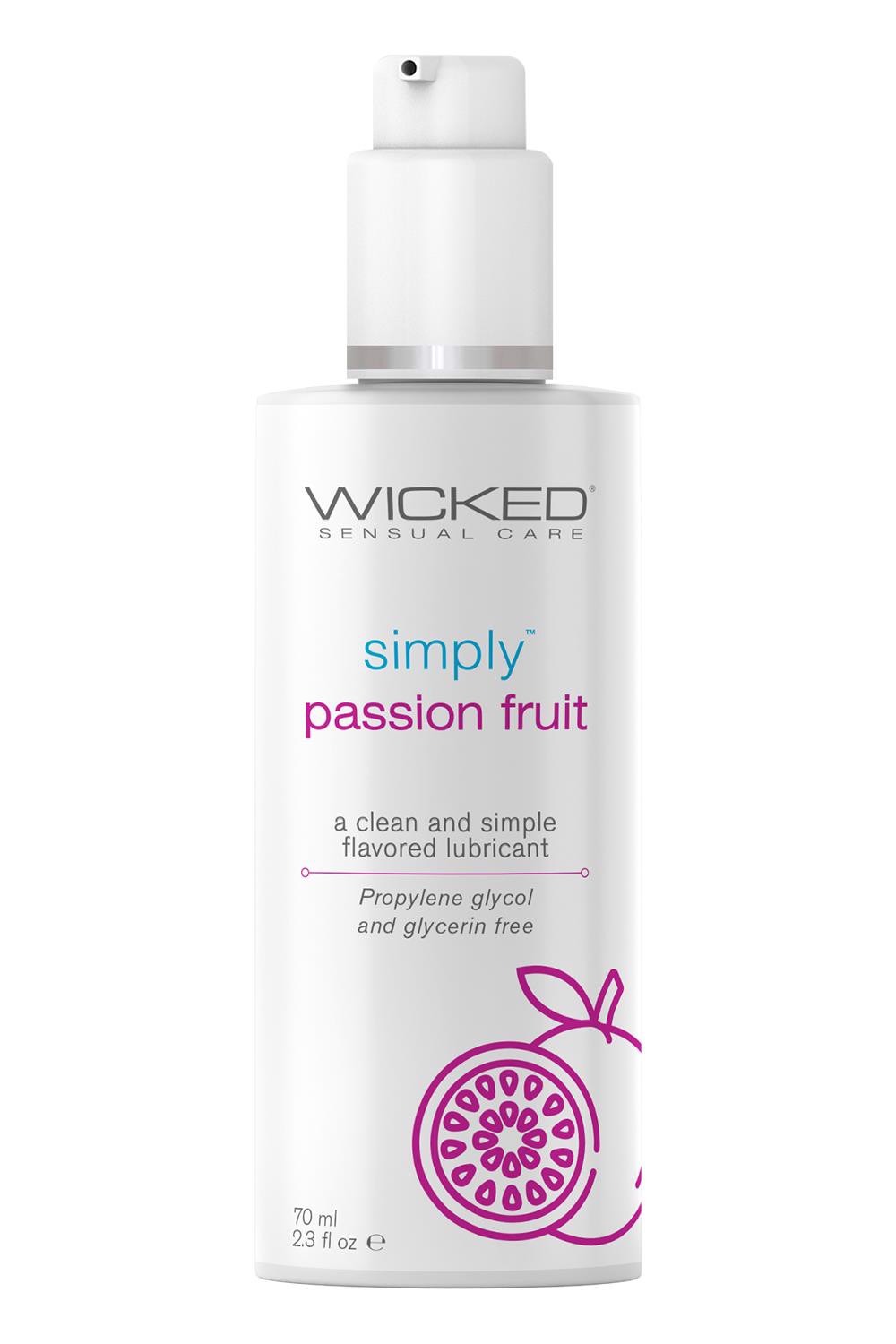 Лубрикант оральний зі смаком маракуї Wicked Simply Passion Fruit на водній основі, 70 мл