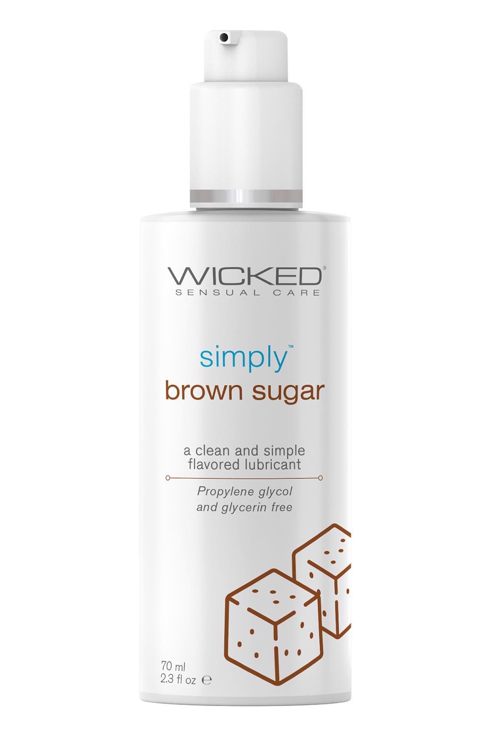 Лубрикант оральный Wicked Simply Brown Sugar на водной основе со вкусом коричневого сахара, 70 мл