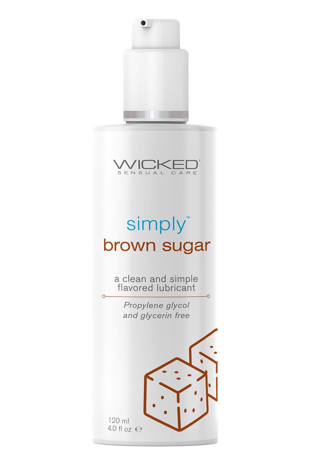 Лубрикант зі смаком коричневого цукру Wicked Simply Brown Sugar на водній основі, 120 мл