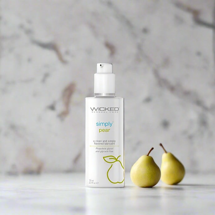 Лубрикант Wicked Sensual Care на водной основе с ароматом и вкусом Груши, 70 мл