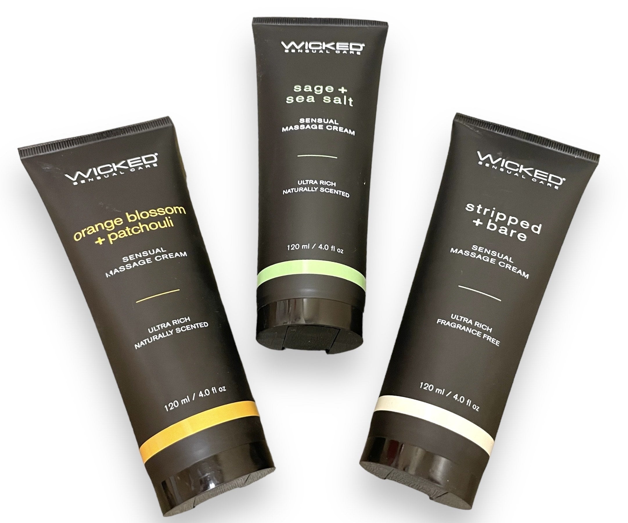 Масажний крем Wicked Sensual Care Stripped & Bare без запаху, 120 мл