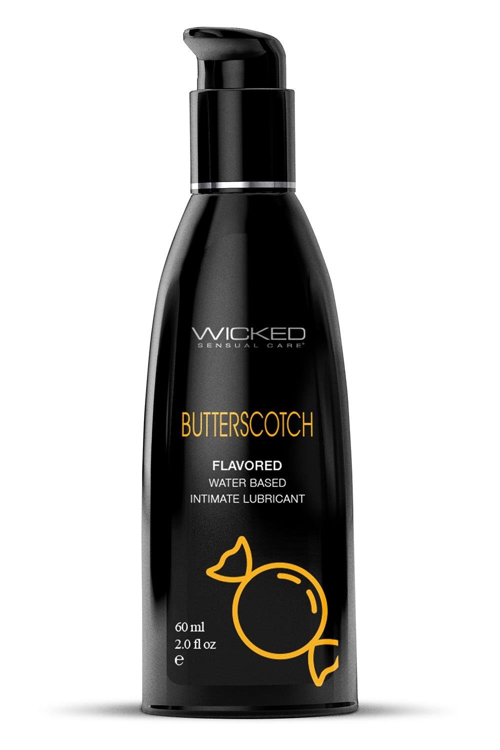 Лубрикант оральный со вкусом ирисок Wicked Butterscotch на водной основе, 60 мл