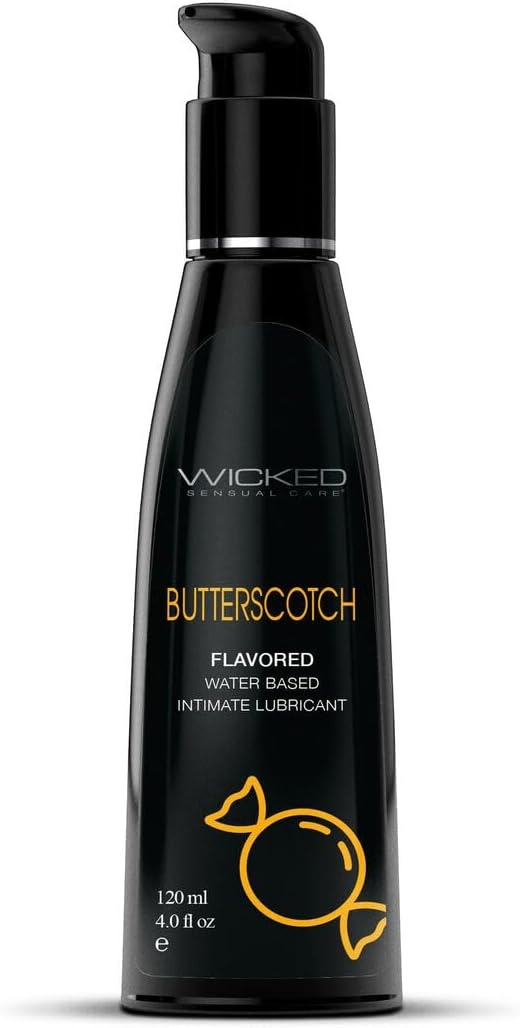 Лубрикант оральный со вкусом ирисок Wicked Butterscotch на водной основе, 120 мл