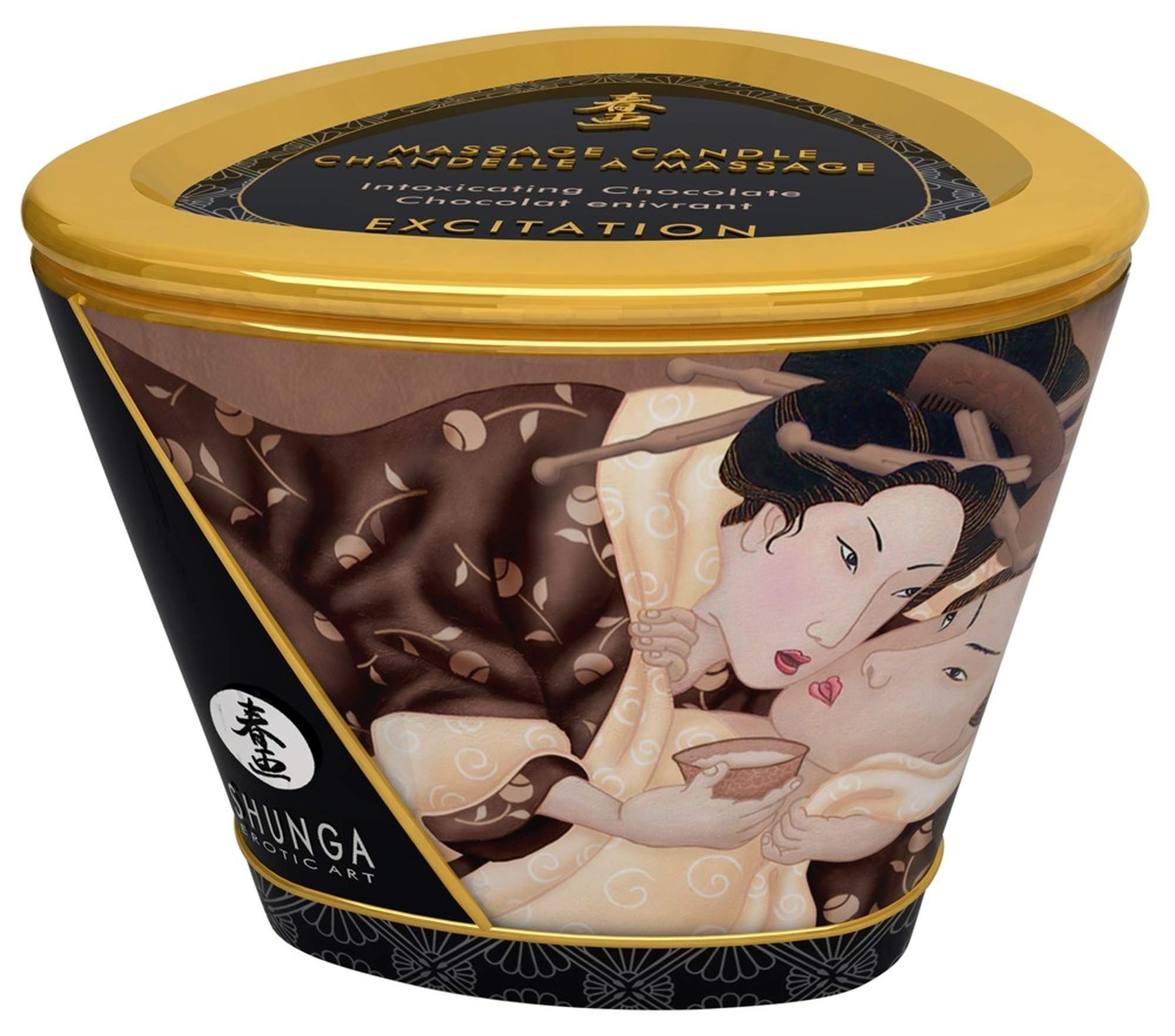Свеча для массажа Shunga Massage Candle Intoxicating Chocolate с ароматом шоколада, 170 мл