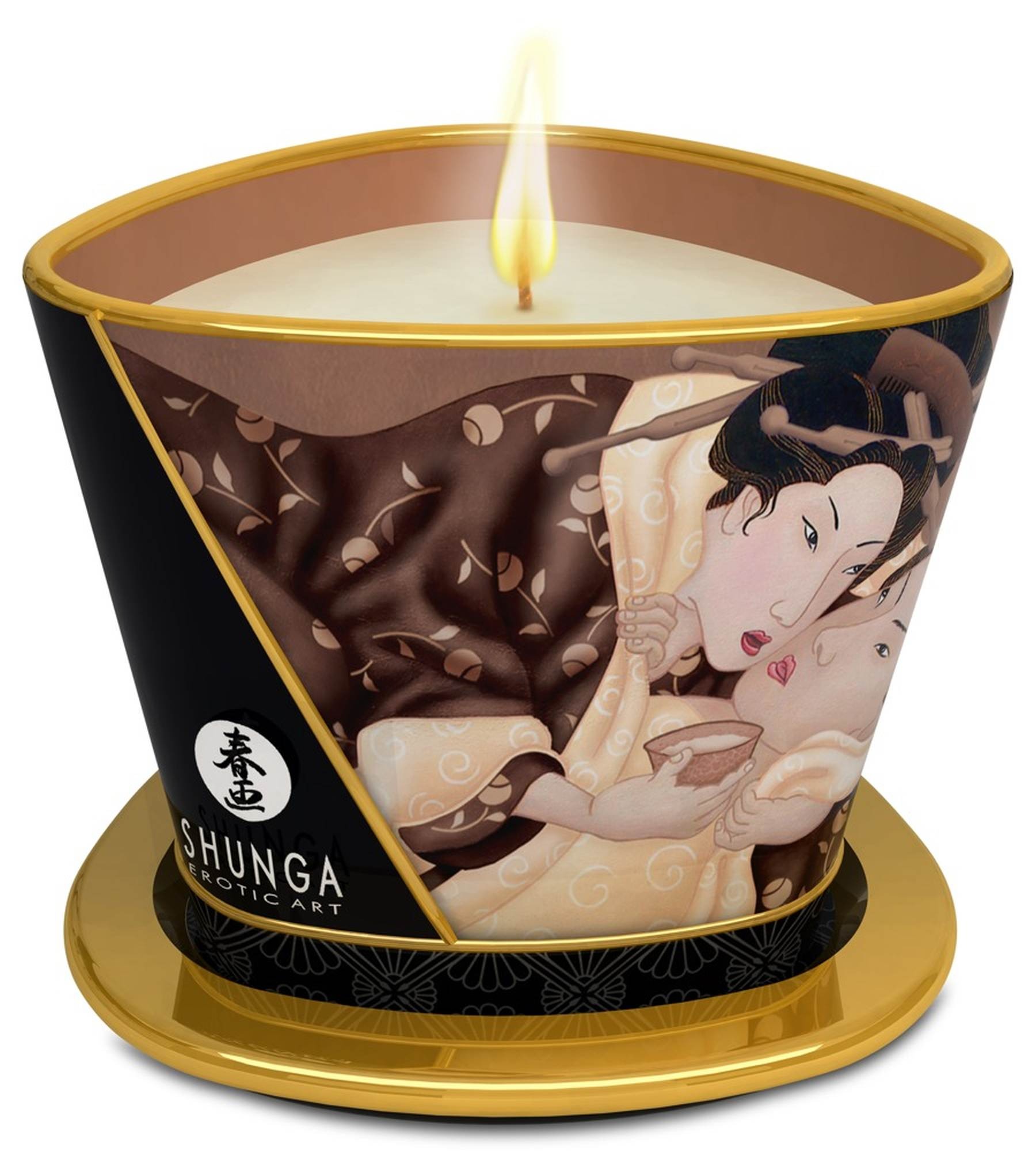 Свеча для массажа Shunga Massage Candle Intoxicating Chocolate с ароматом шоколада, 170 мл