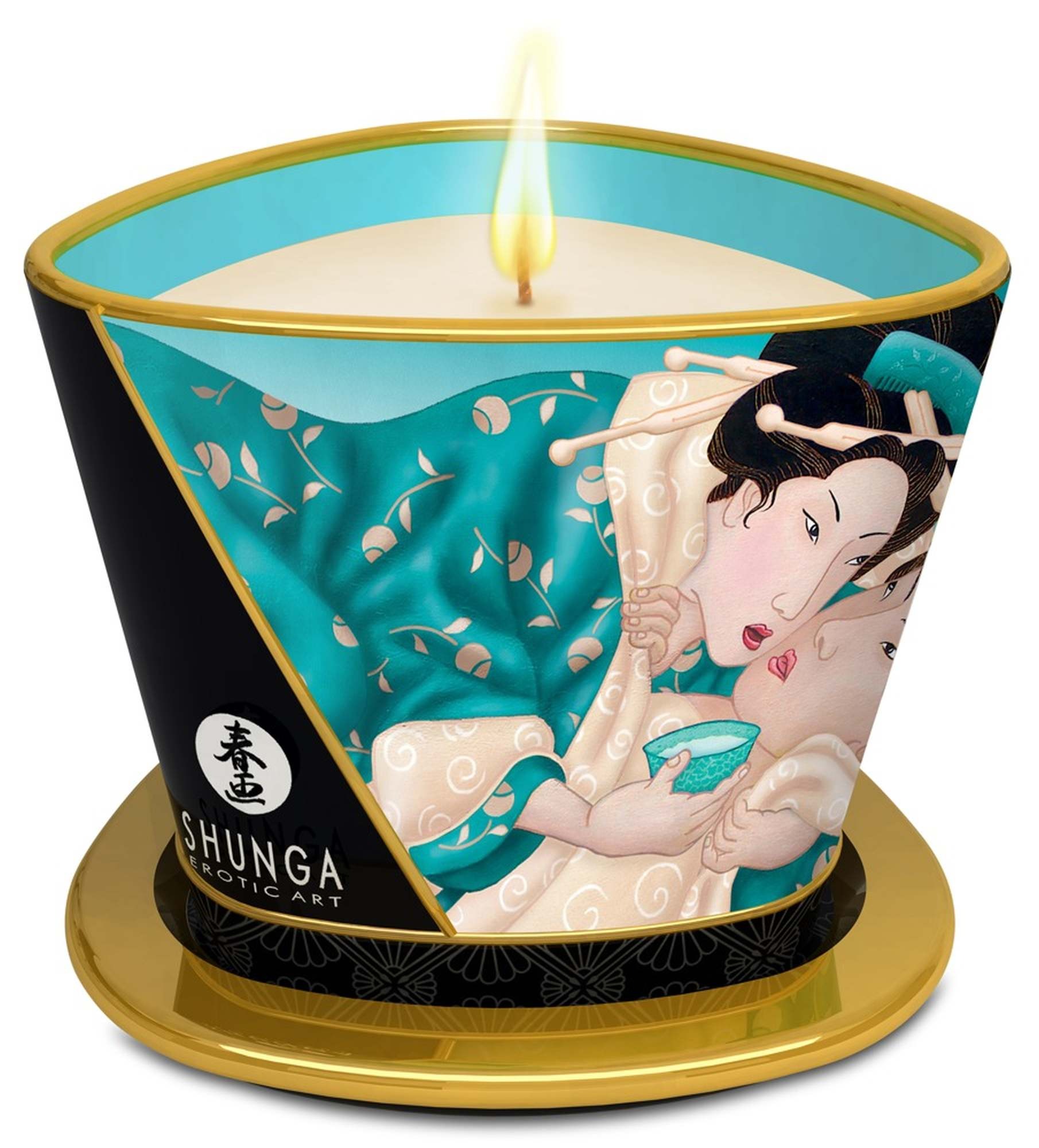 Свічка для масажу Shunga Massage Candle Island Blossoms із квітковим ароматом, 170 мл