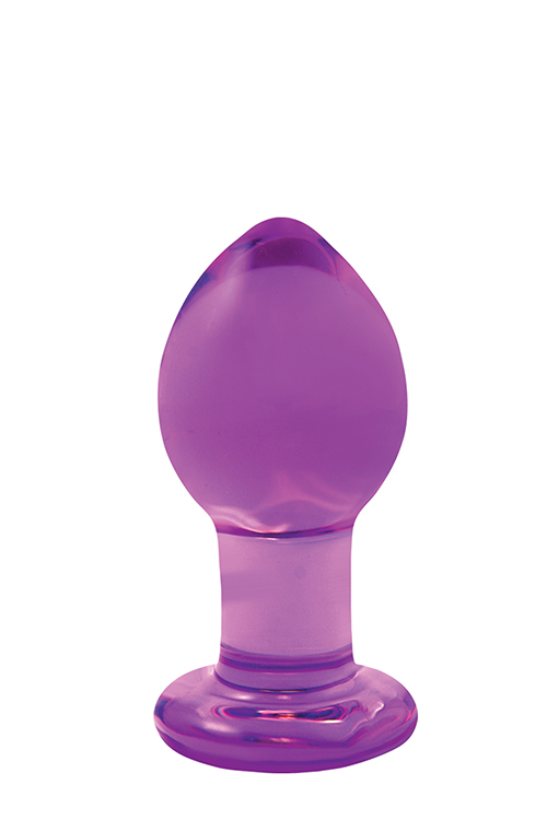 Стеклянная пробка NS Novelties Crystal Glass, фиолетовая, размер М