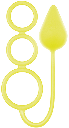 Анальна пробка RENEGADE 3 RING circus MEDIUM, YELLOW