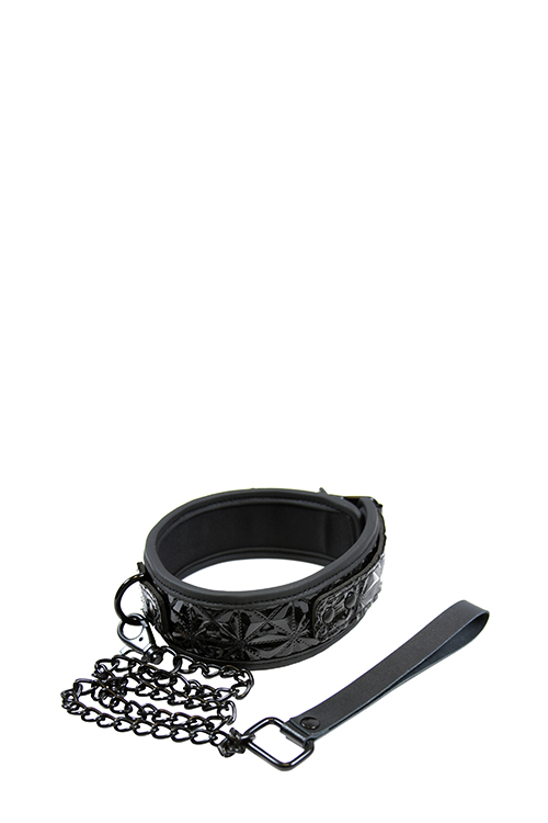 Ошейник с поводком NS Novelties Sinful Black Collar