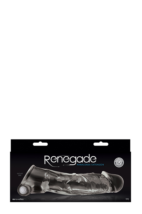 Насадка на член із вібрацією RENEGADE MANACONDA CLEAR
