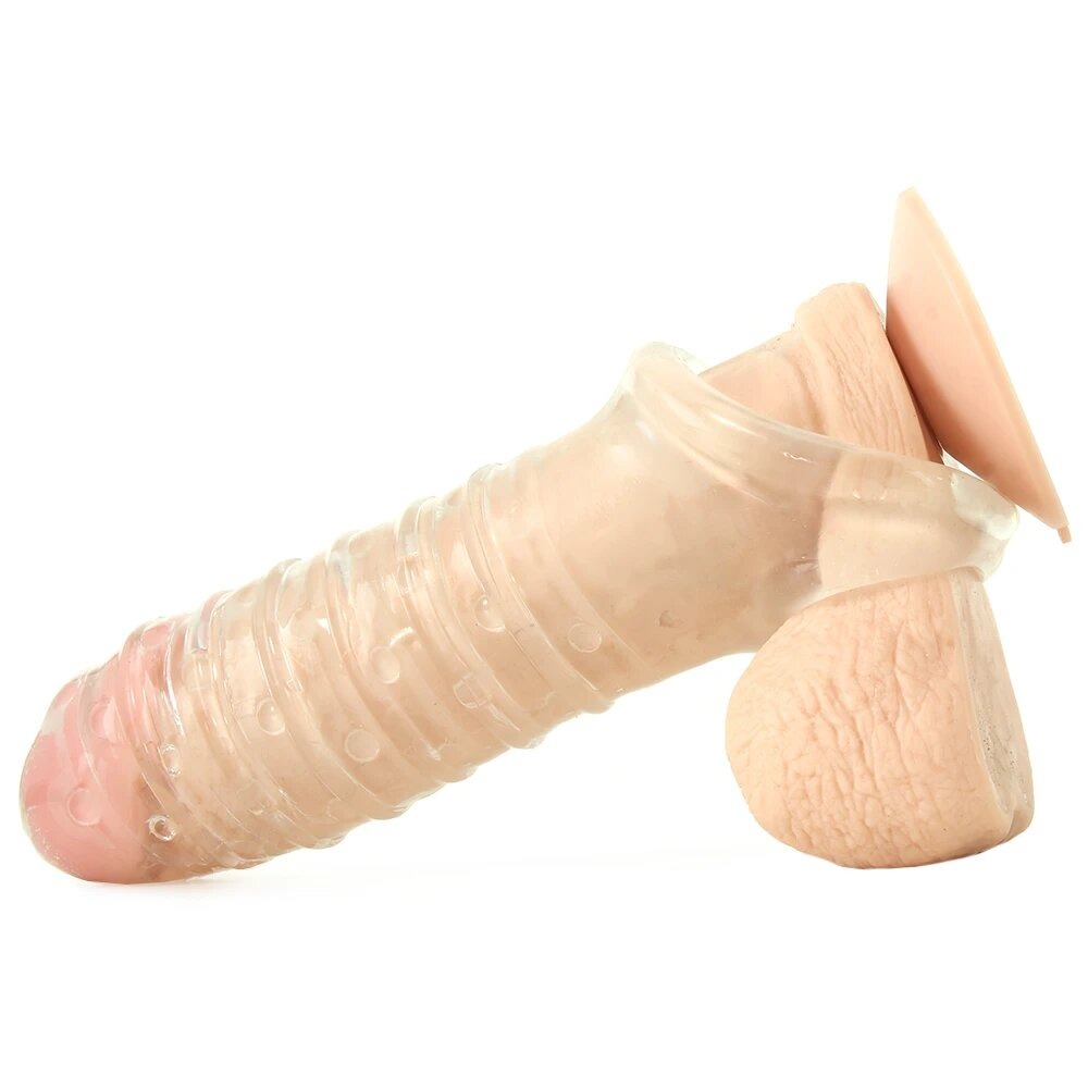 Насадка на пеніс, що подовжує RENEGADE RIBBED EXTENSION CLEAR