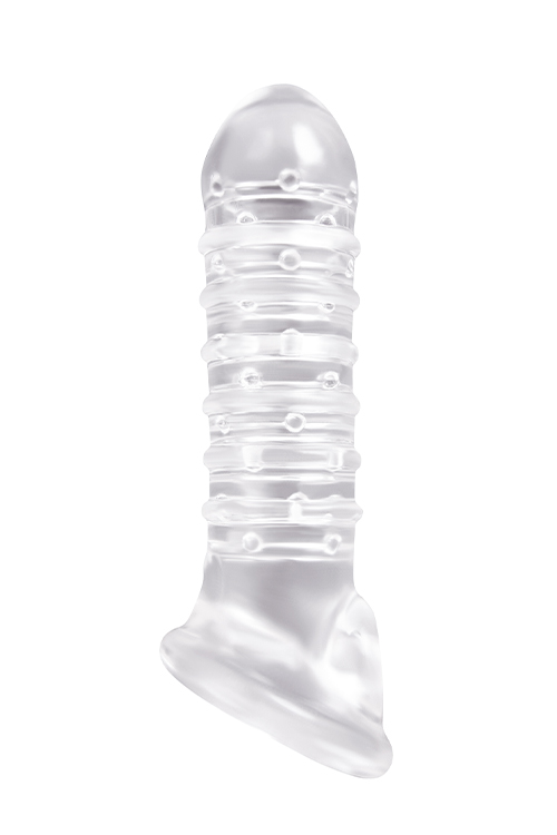 Насадка на пеніс, що подовжує RENEGADE RIBBED EXTENSION CLEAR